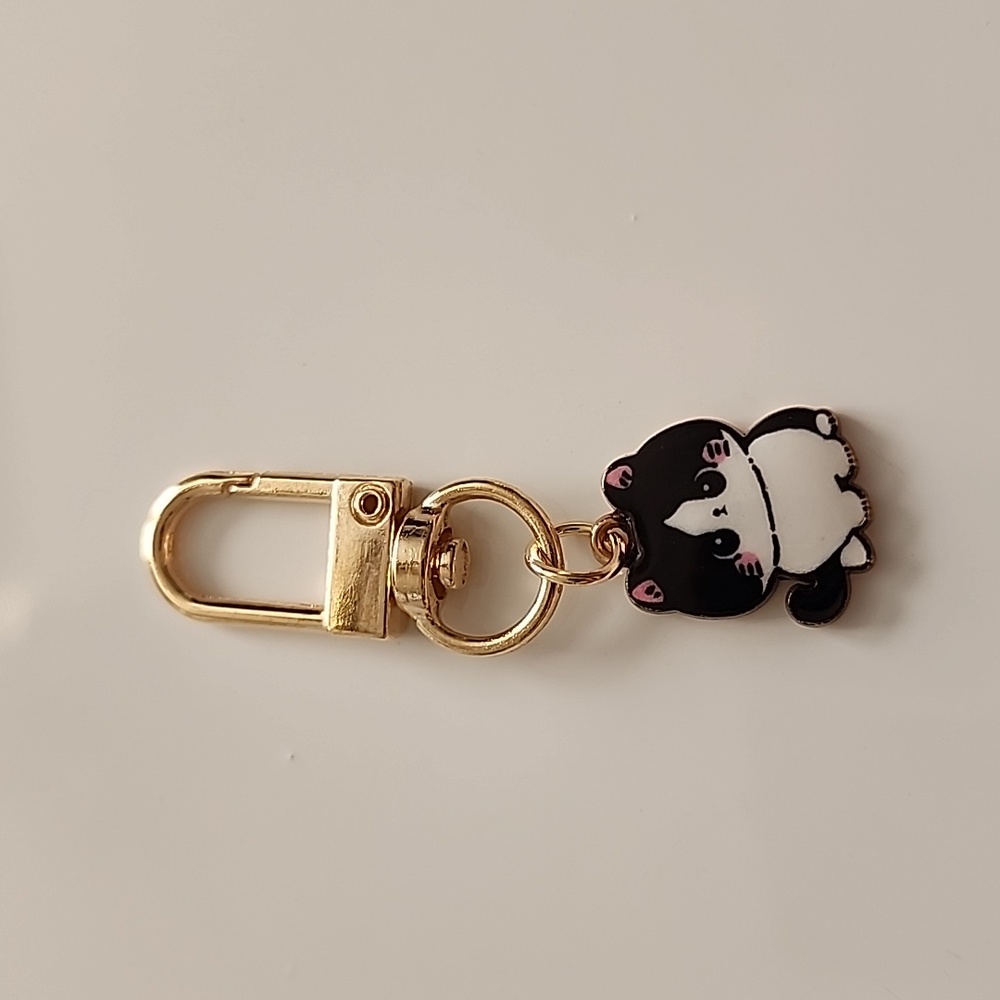 CAT  ZIPPER Pull purse charm Or Charm bracelet Lobster claw clip closure🦞